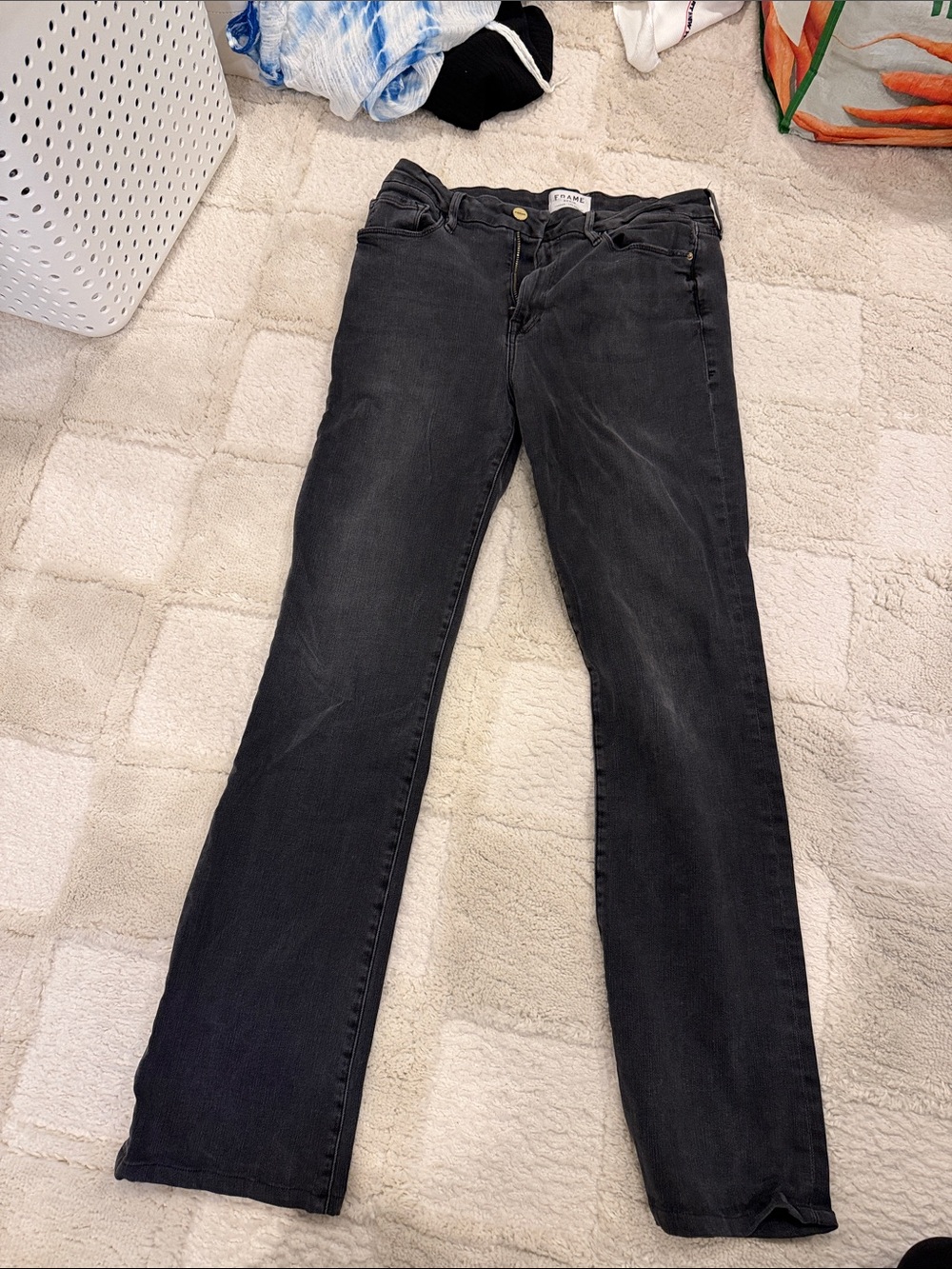 FRAME Le Mini Boot Black Jeans